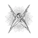 free bird mosaic  tattoo design idea