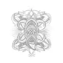 free bird mosaic  tattoo design idea