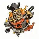 BBQ Oh Wa? tattoo design idea