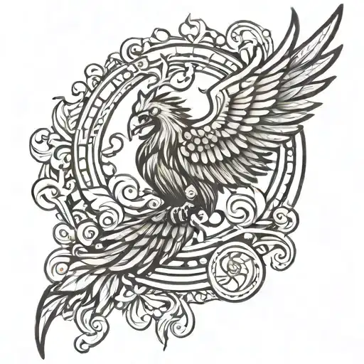 phoenix as a lawyer  tattoo design idea