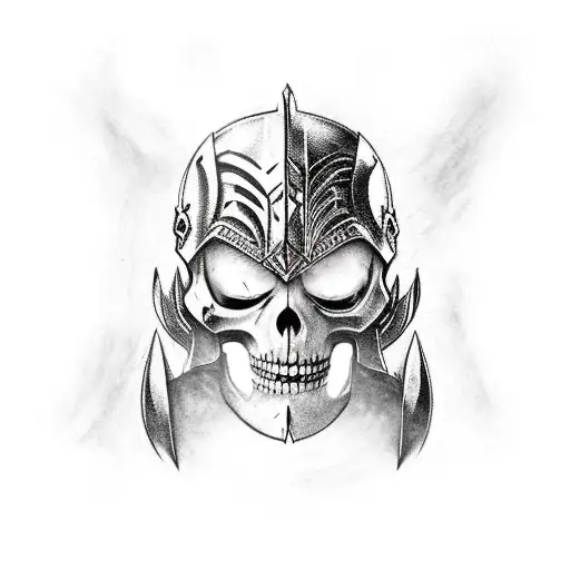 fallen warrior, skeleton, skyrim studded armor, dark, arm tattoo tattoo design idea