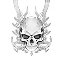 fallen warrior, skeleton, skyrim studded armor, dark, arm tattoo tattoo design idea