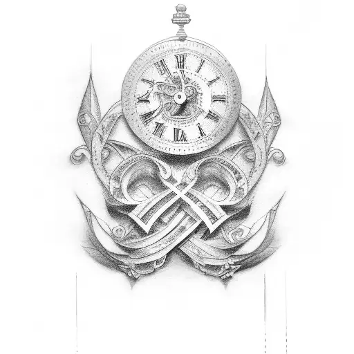 6 dates of birth in Roman numerals tattoo design idea