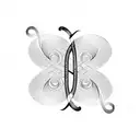 A minimalist tattoo of a musical note intertwined with an infinity symbol. tattoo design idea