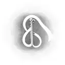 A minimalist tattoo of a musical note intertwined with an infinity symbol. tattoo design idea