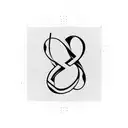 A minimalist tattoo of a musical note intertwined with an infinity symbol. tattoo design idea