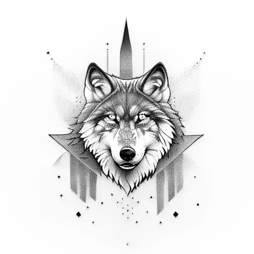 dare wolf tattoo design idea
