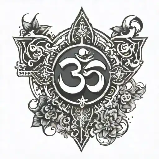 OM, Cross, Vincent tattoo design idea