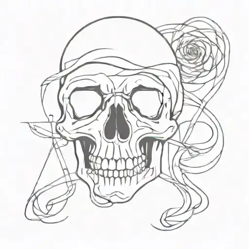 Skull tattoo design idea