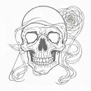 Skull tattoo design idea