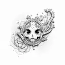 polka trash gastroparesis sleeve tattoo design idea