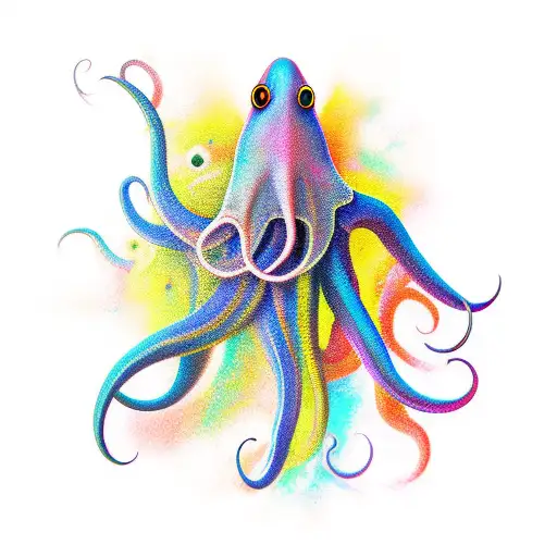 Squid tattoo design idea