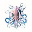 Squid tattoo design idea