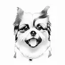 Shihtzu and Australian shepherd together  tattoo design idea