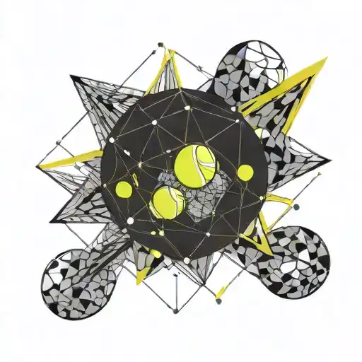 tennis ball within a supernova explosion tattoo design idea