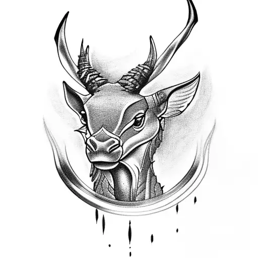 Design a tattoo of a grill with flames, incorporating the Springboks logo tattoo design idea