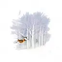 Springbok with time and trees tattoo design idea
