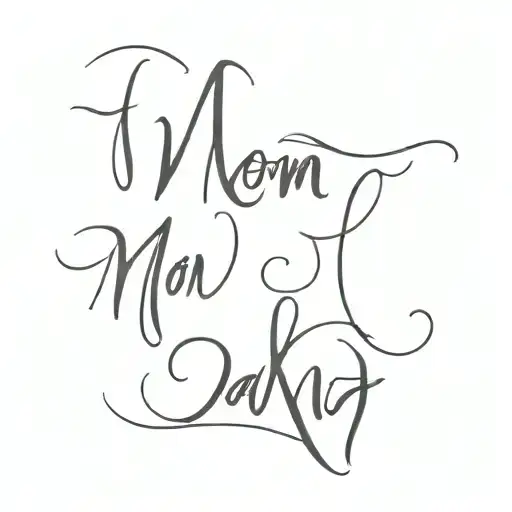 mom and dad name tattoo design idea