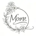 mom and dad name tattoo design idea