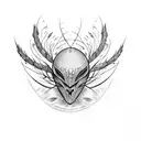 Red Cobweb tattoo design idea