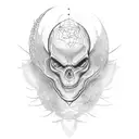 Red Cobweb tattoo design idea