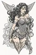 Wonder Woman girly tattoo design idea