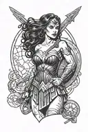 Wonder Woman girly tattoo design idea