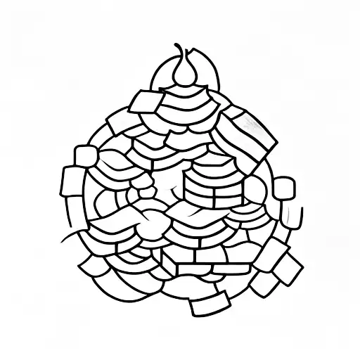 A minimalist tattoo of a stack of books with an apple on top, symbolizing your occupation as a teacher tattoo design idea