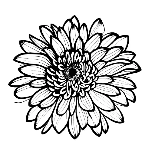 Chrysanthemum tattoo design idea