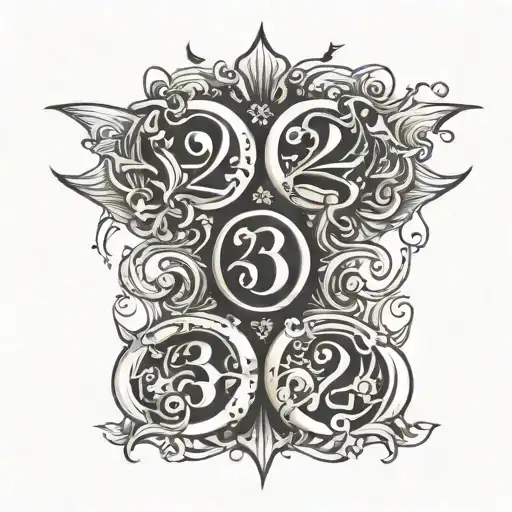 two number twos one upside down connected to the one on top thats placed normally tattoo design idea