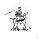 drummer tattoo design idea