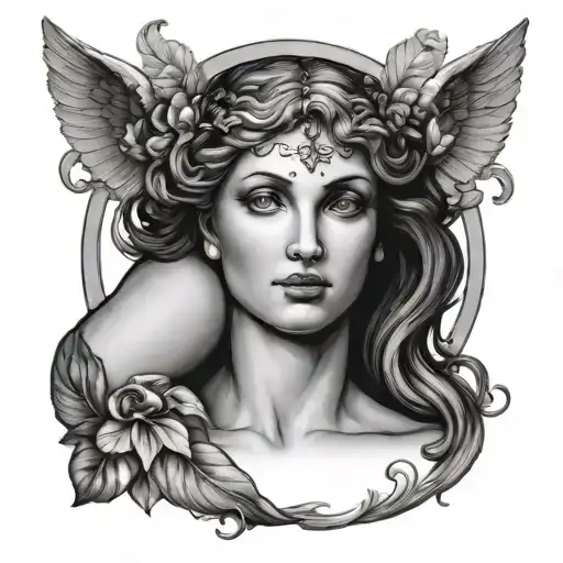 Aphrodite and Apollo forearm tattoo tattoo design idea