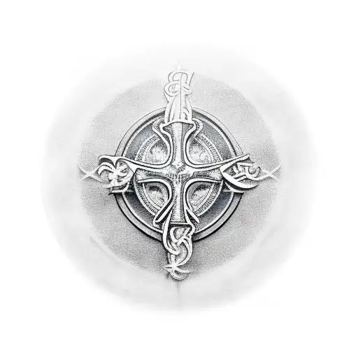 saint andrew tattoo design idea