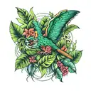 rainforest tattoo design idea