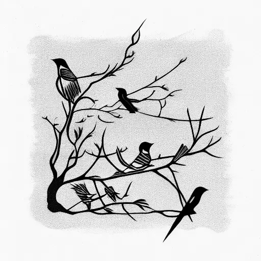 birds tattoo design idea