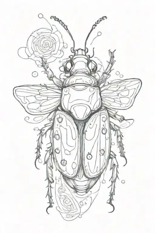 love bug tattoo design idea