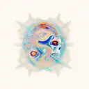 An abstract representation of the concept of memory loss using surrealistic imagery and symbols tattoo design idea