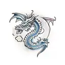dragon with Taurus  tattoo design idea