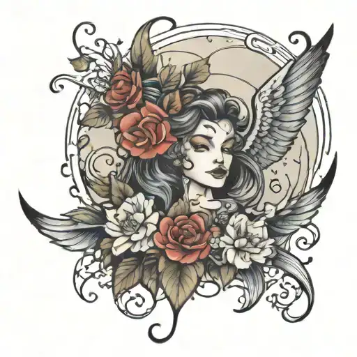 we shall meet on that beautiful shore  tattoo design idea