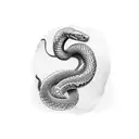 circular snake eating tail tattoo design idea