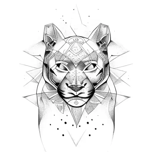 Panther tattoo design idea