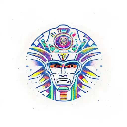 AZTEC ALIEN tattoo design idea