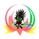 AZTEC ALIEN tattoo design idea