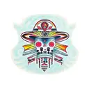 AZTEC ALIEN tattoo design idea