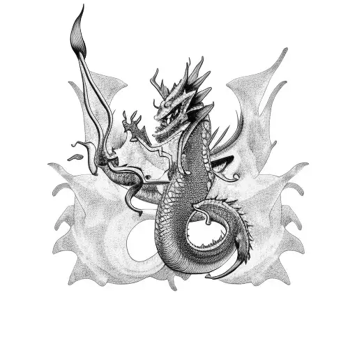 gyarados dragon  tattoo design idea