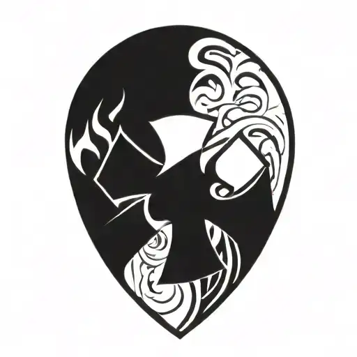  strength,  firefighter, IAFF Maltese cross, flames  tattoo design idea