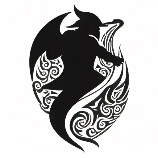 Nordic strength firefighter warrior   tattoo design idea