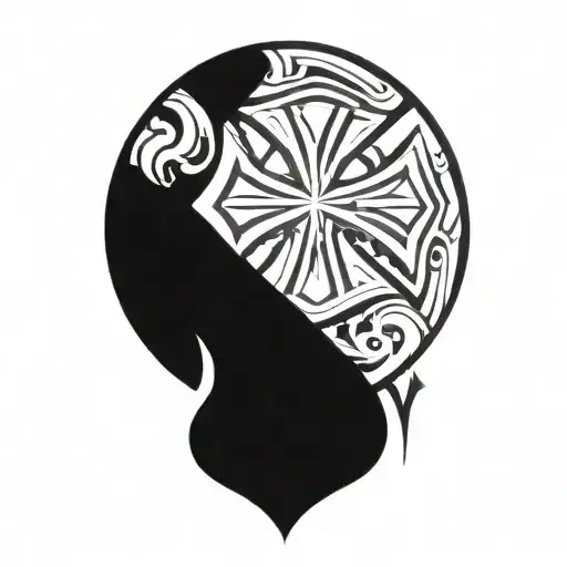  strength,  firefighter, Maltese cross  tattoo design idea