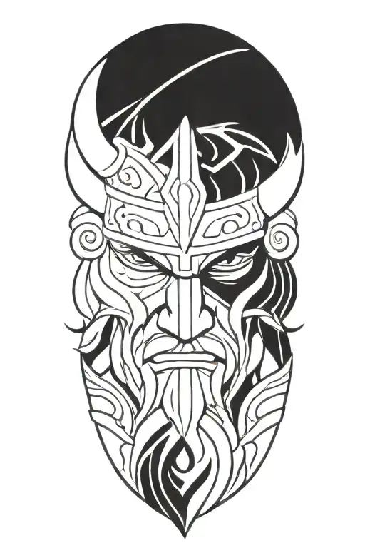 Viking Warrior strength courage bravery honor tattoo design idea