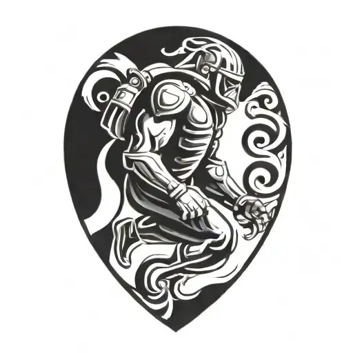Nordic strength firefighter warrior   tattoo design idea